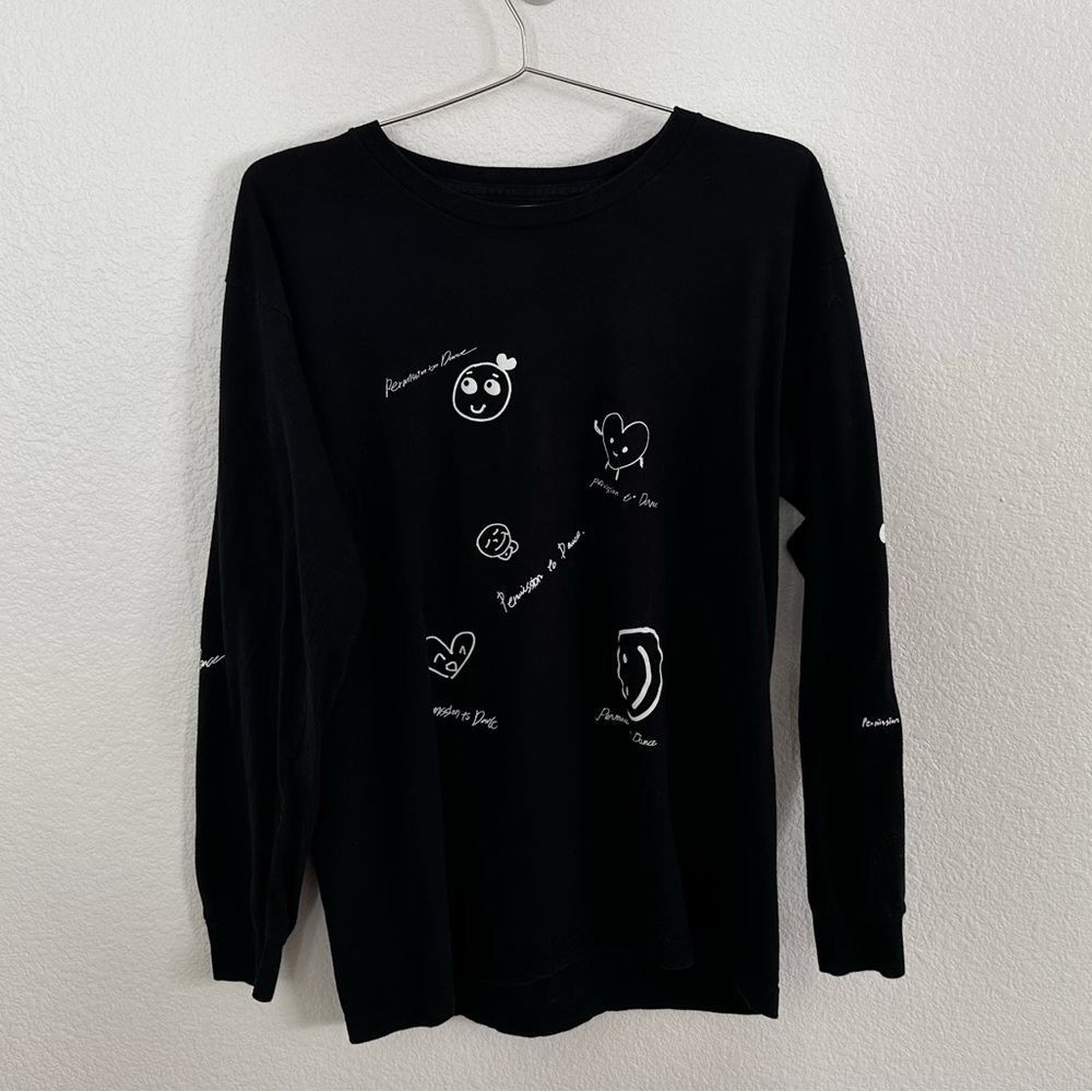 BTS Permission to Dance Drawing T-Shirt GENUINE MERCH Unisex M